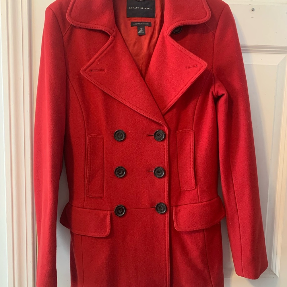 Express Scarlet Outerwear with Button Accents - Picture 9 of 9